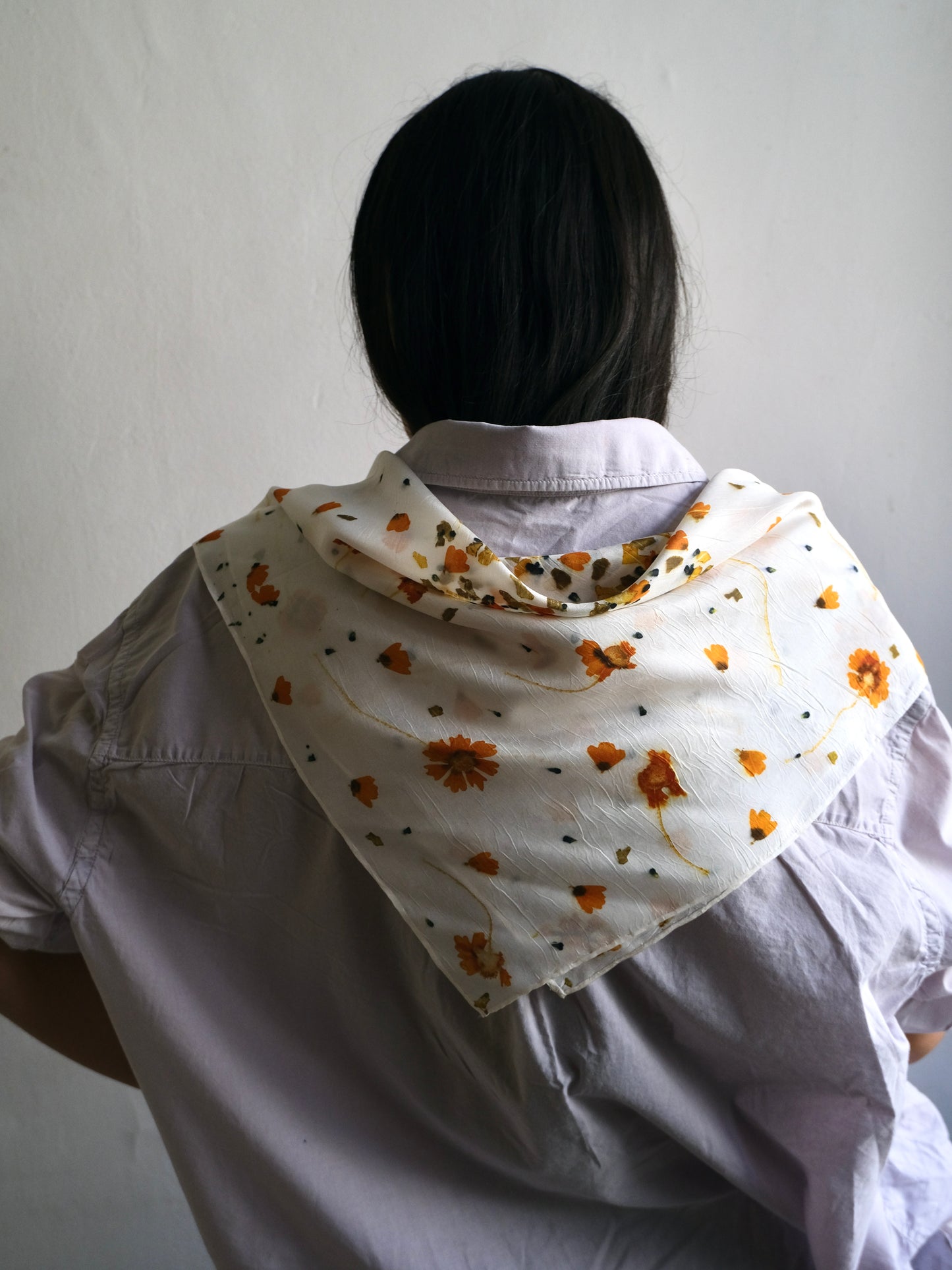 Eco-print a madrileña inspired silk bandana | English class
