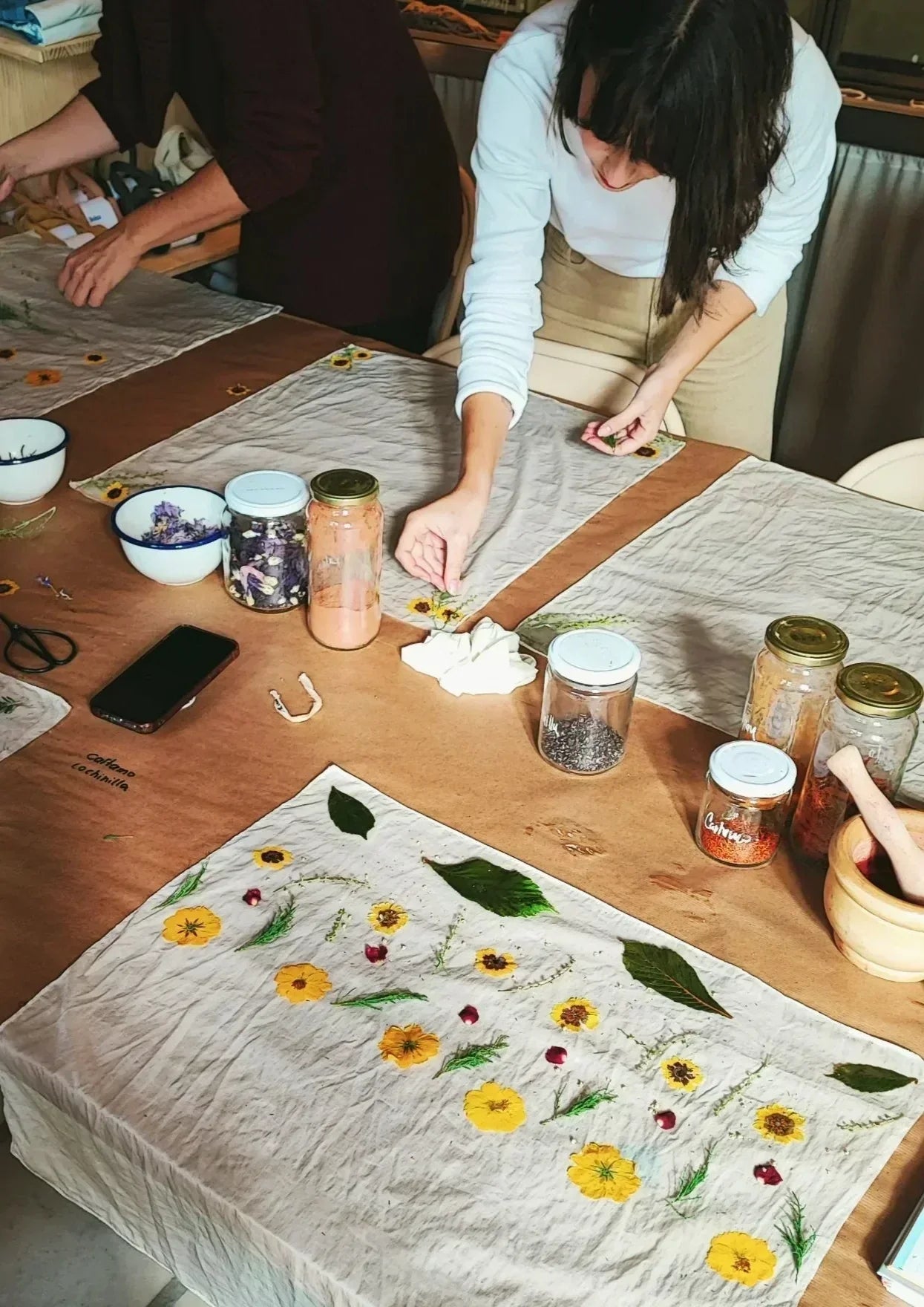 Taller pañuelo de seda
