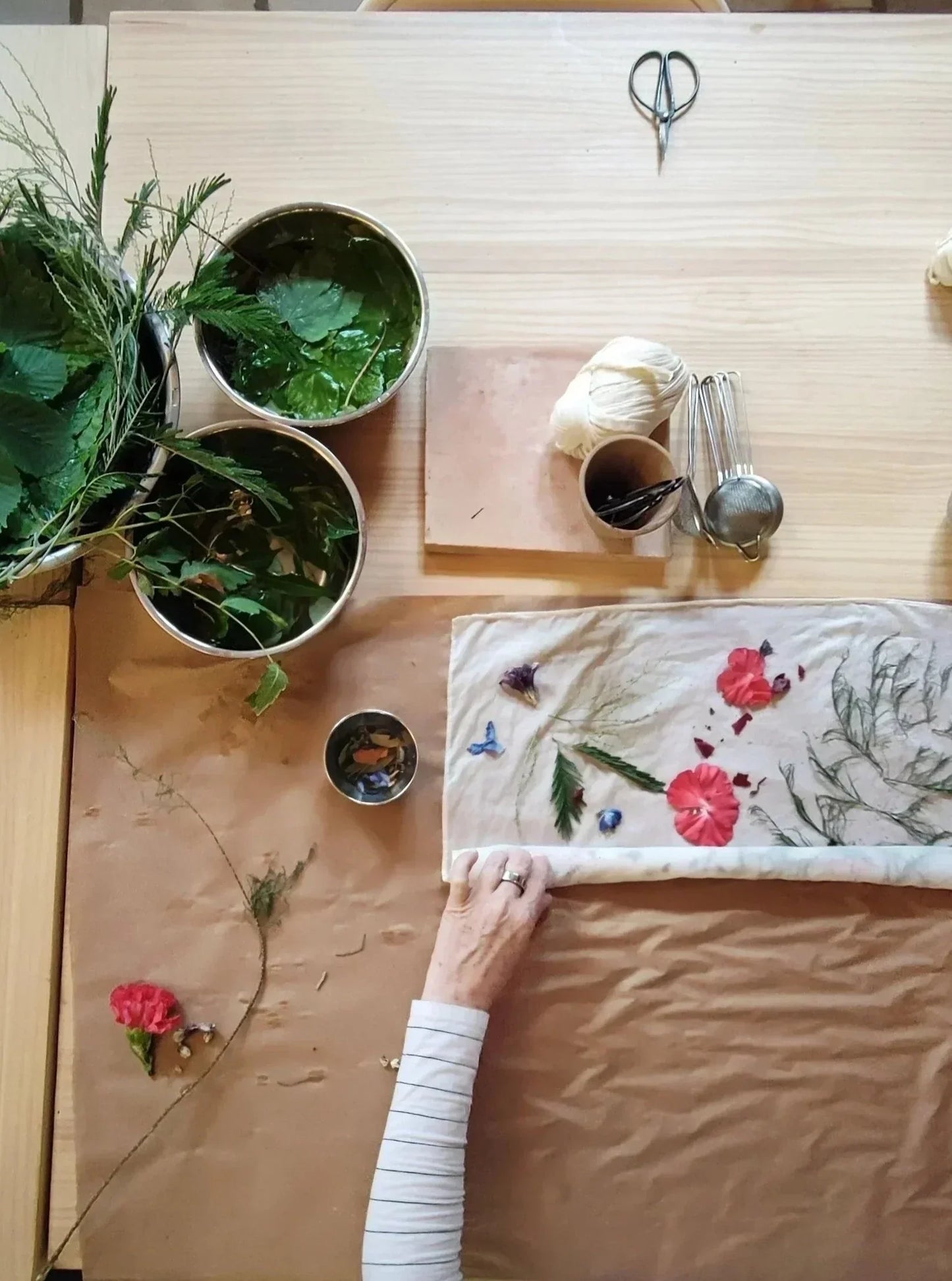 Taller pañuelo de seda